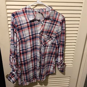 Plaid button down shirt
